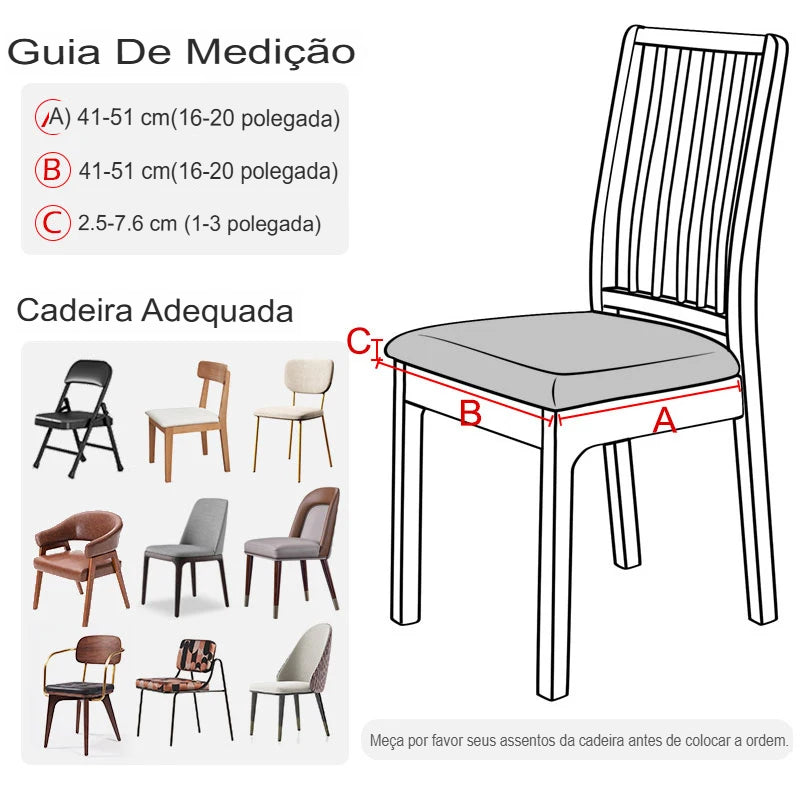 Conjunto Capa de Cadeiras Feitas em Lã