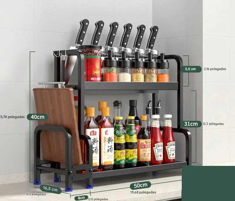 Prateleira para Cozinha em Aço Inoxidável