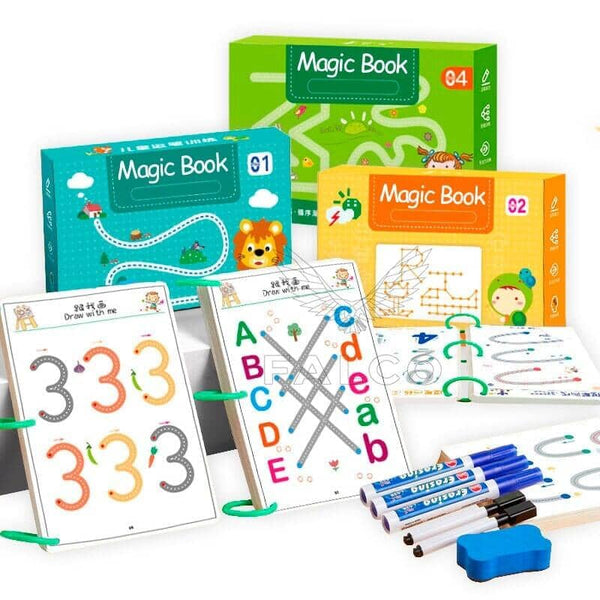 Caderno de Traço e Desenho Infantil com Tinta Apagável