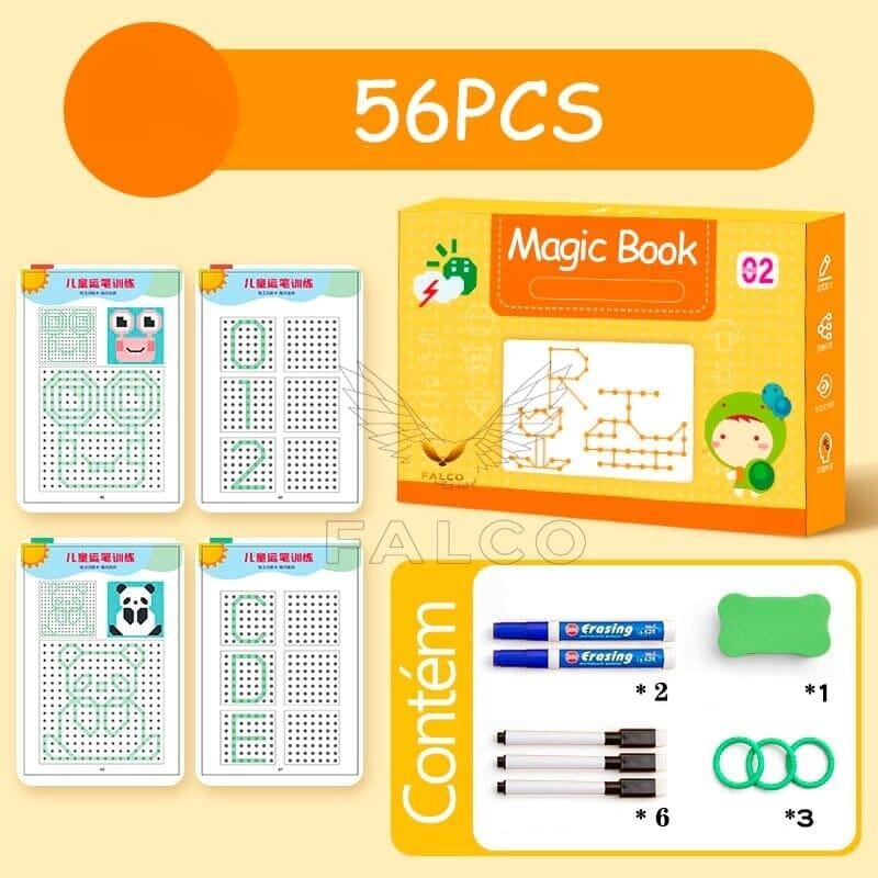 Caderno de Traço e Desenho Infantil com Tinta Apagável