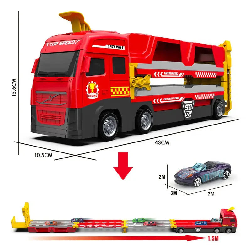 Caminhão Transformer com Pista de Corrida