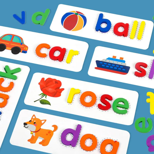 Jogo Montessori para Aprender a Soletrar em Inglês