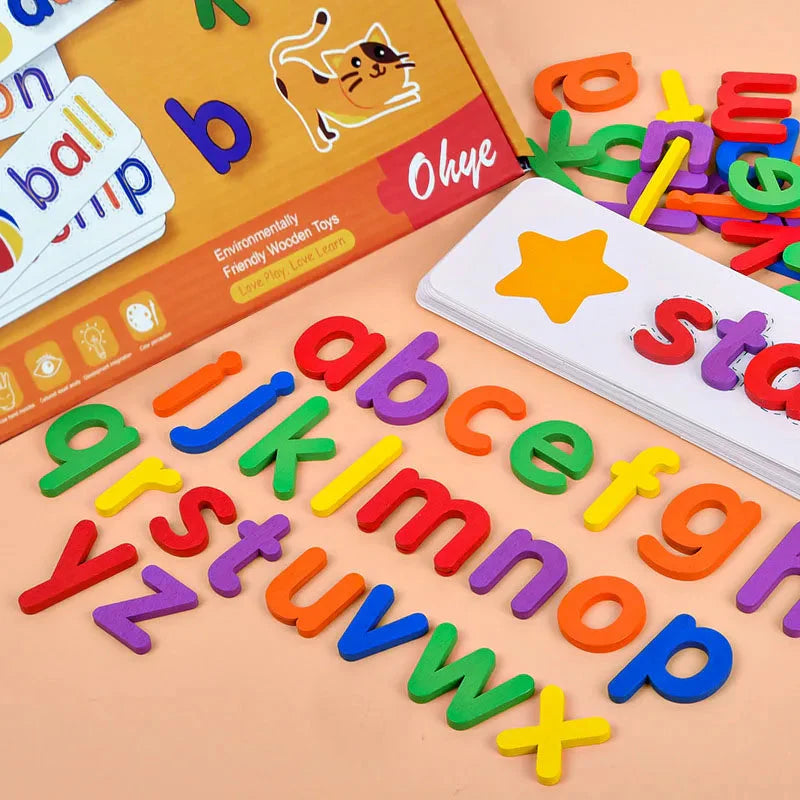 Jogo Montessori para Aprender a Soletrar em Inglês