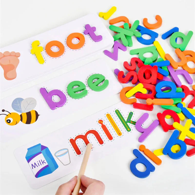 Jogo Montessori para Aprender a Soletrar em Inglês