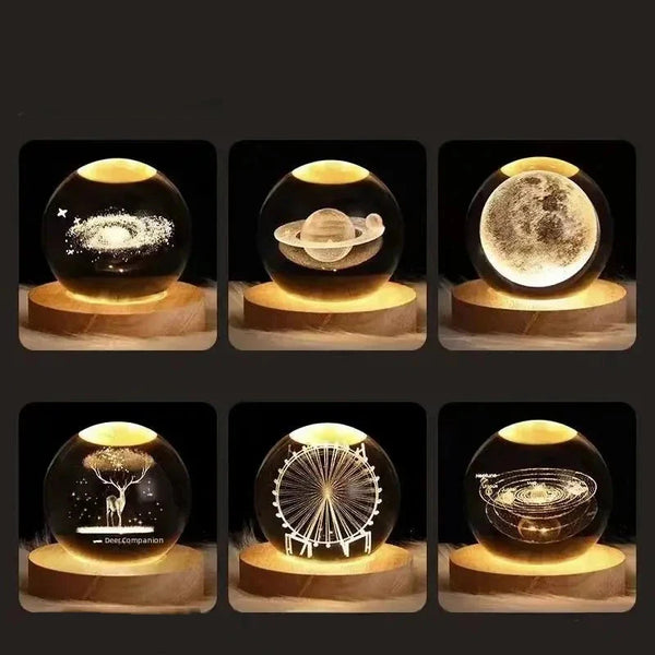 Luminária de Cristal Sistema Solar