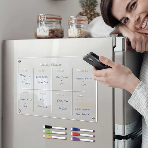 Quadro de Planejamento Semanal em Acrílico