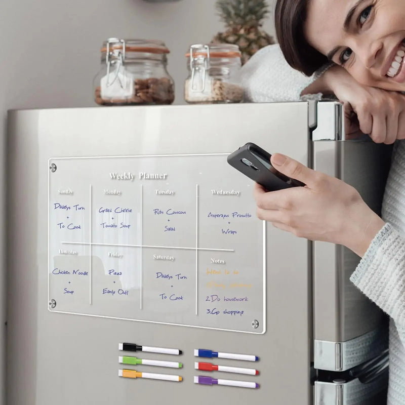 Quadro de Planejamento Semanal em Acrílico