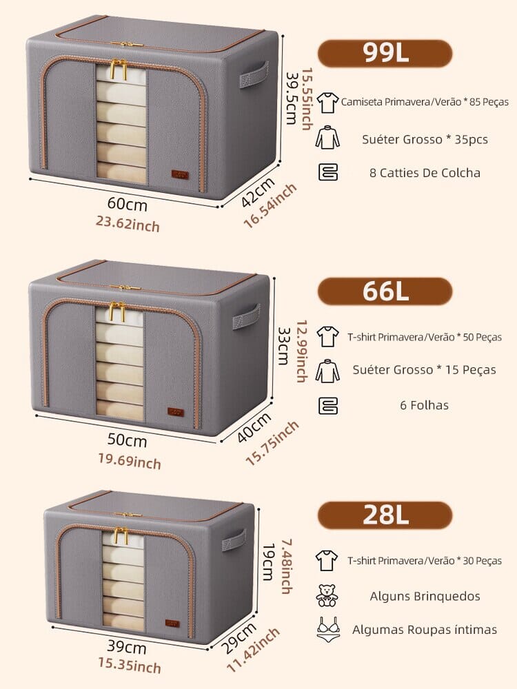 Saco de Armazenamento de Roupa de Alta Capacidade Stoly II